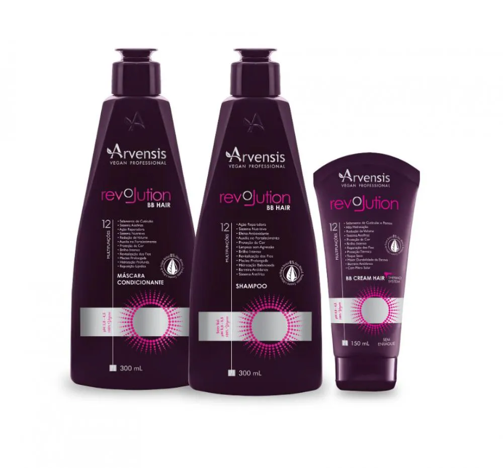 KIT SHAMPOO + COND + CREAM BB HAIR REVOLUTION ARVENSIS