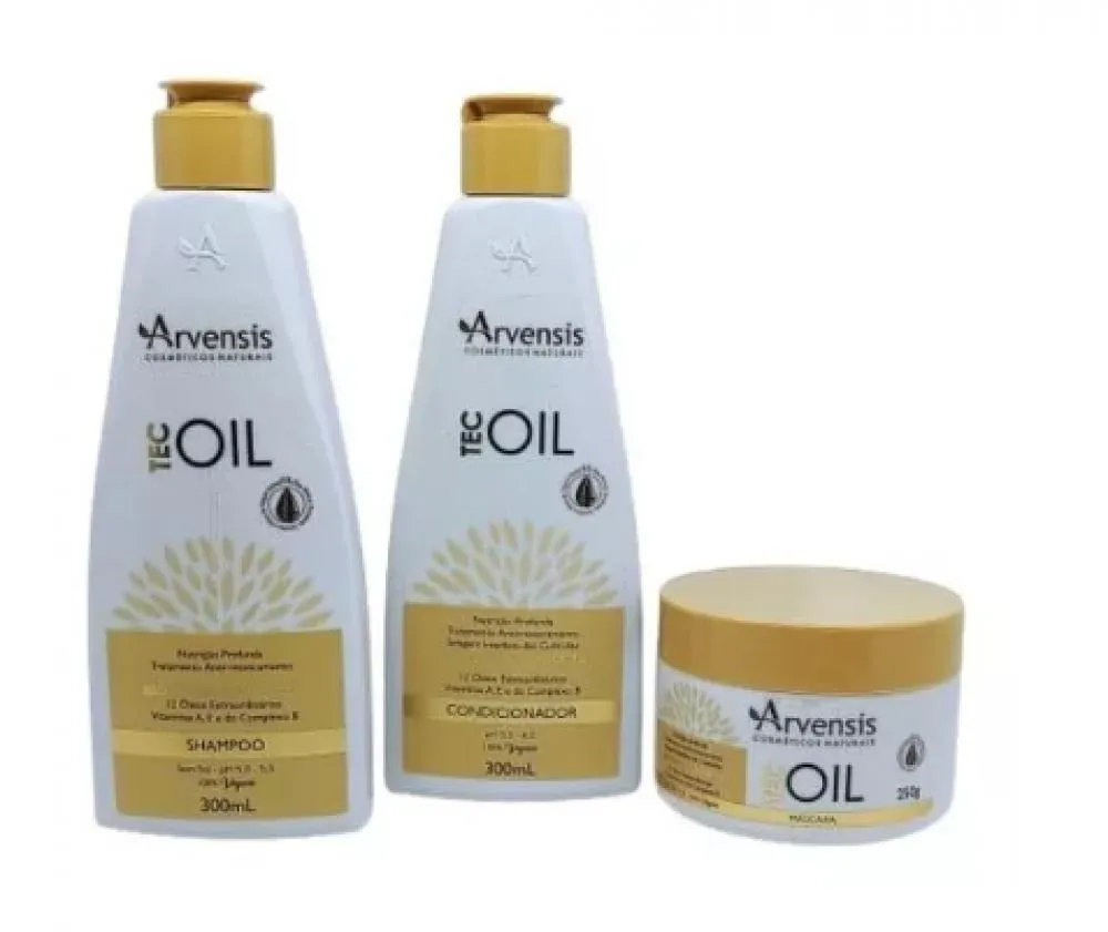 KIT SHAMPOO + CONDICIONADOR + MáSCARA ARVENSIS TEC OIL