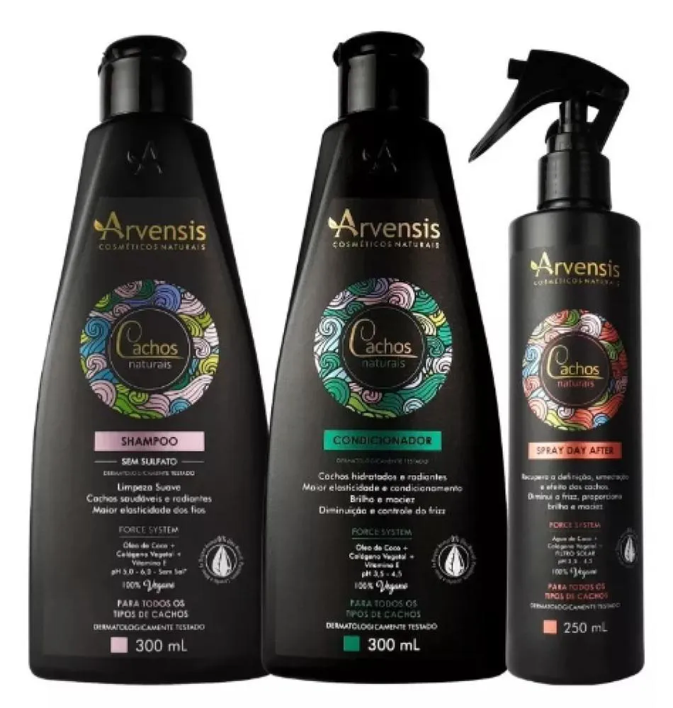 KIT ARVENSIS CACHOS SHAMPOO + CONDICIONADOR E DAY AFTER