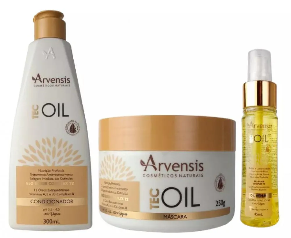 KIT ARVENSIS TEC OIL CONDICIONADOR + MáSCARA + FINALIZADOR