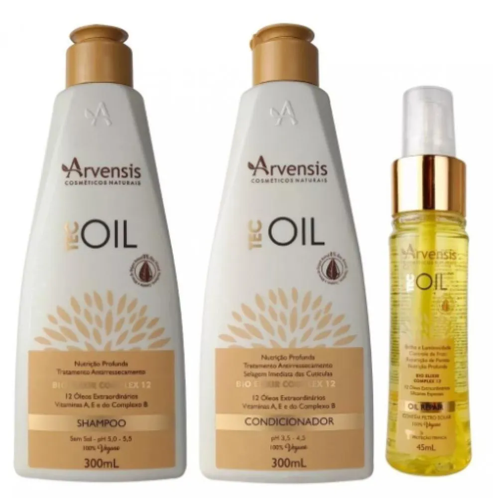 KIT ARVENSIS TEC OIL SHAMPOO + CONDICIONADOR + FINALIZADOR