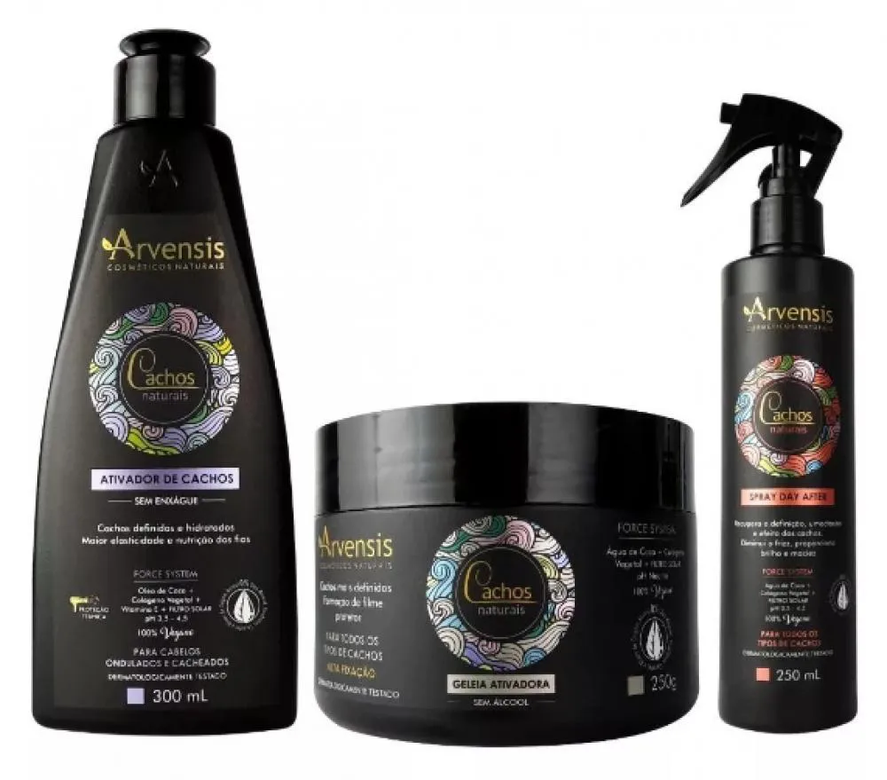 KIT ARVENSIS ATIVADOR ONDULADO GELEIA ALTA FIXAçãO DAY AFTER