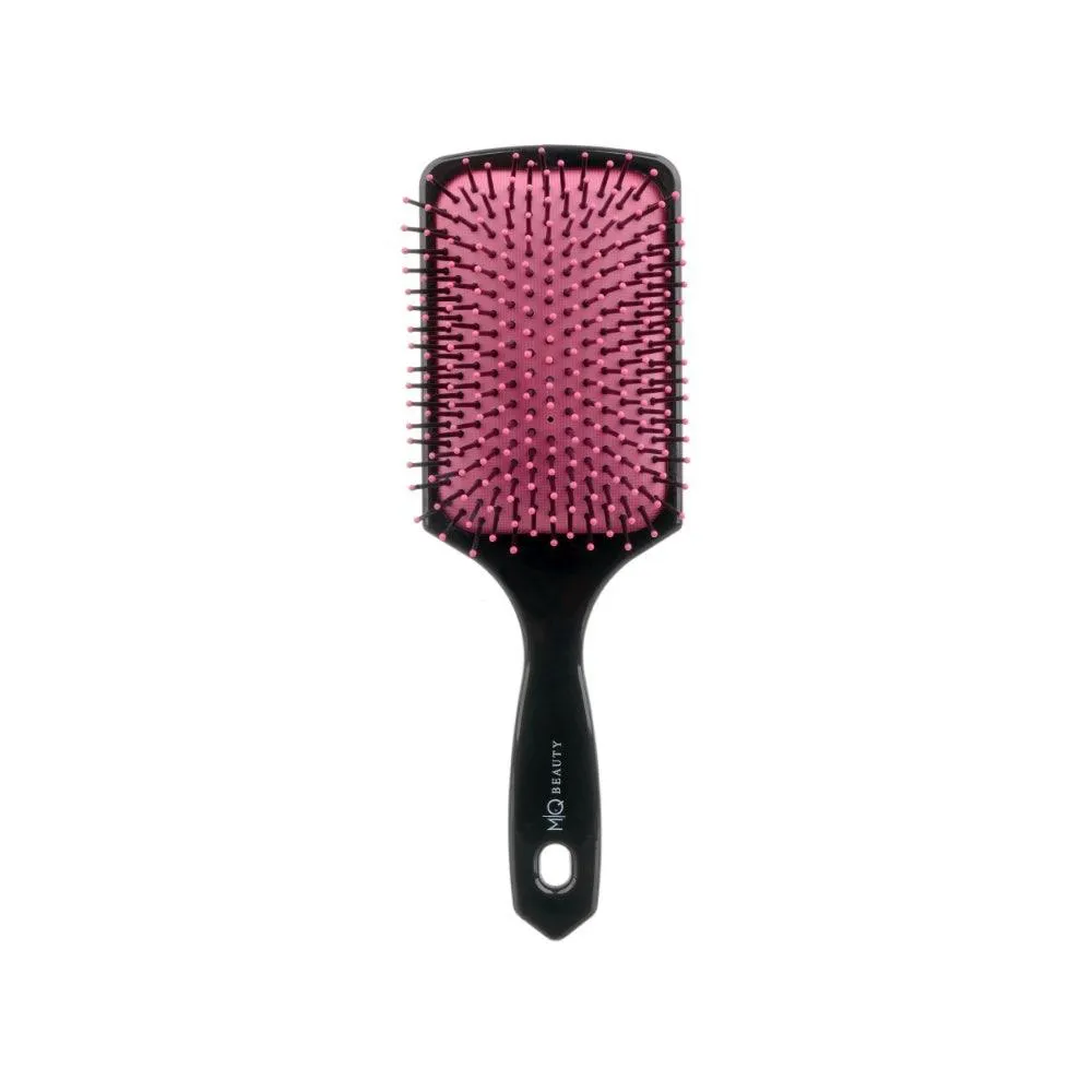 ESCOVA DE CABELO MQ BEAUTY RAQUETE ALMOFADADA NYLON BLACK GRANDE 05.020