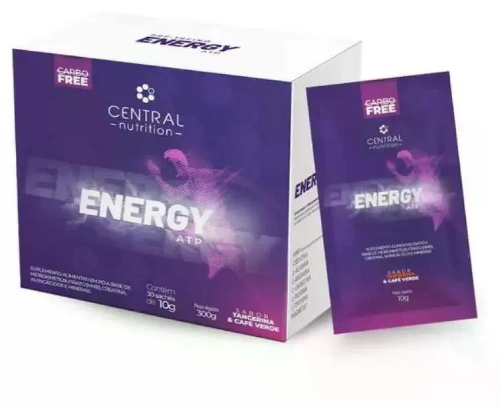 Creatina Monohidratada Central Nutrition Energy ATP Limão Sachê 10g 30 unidades