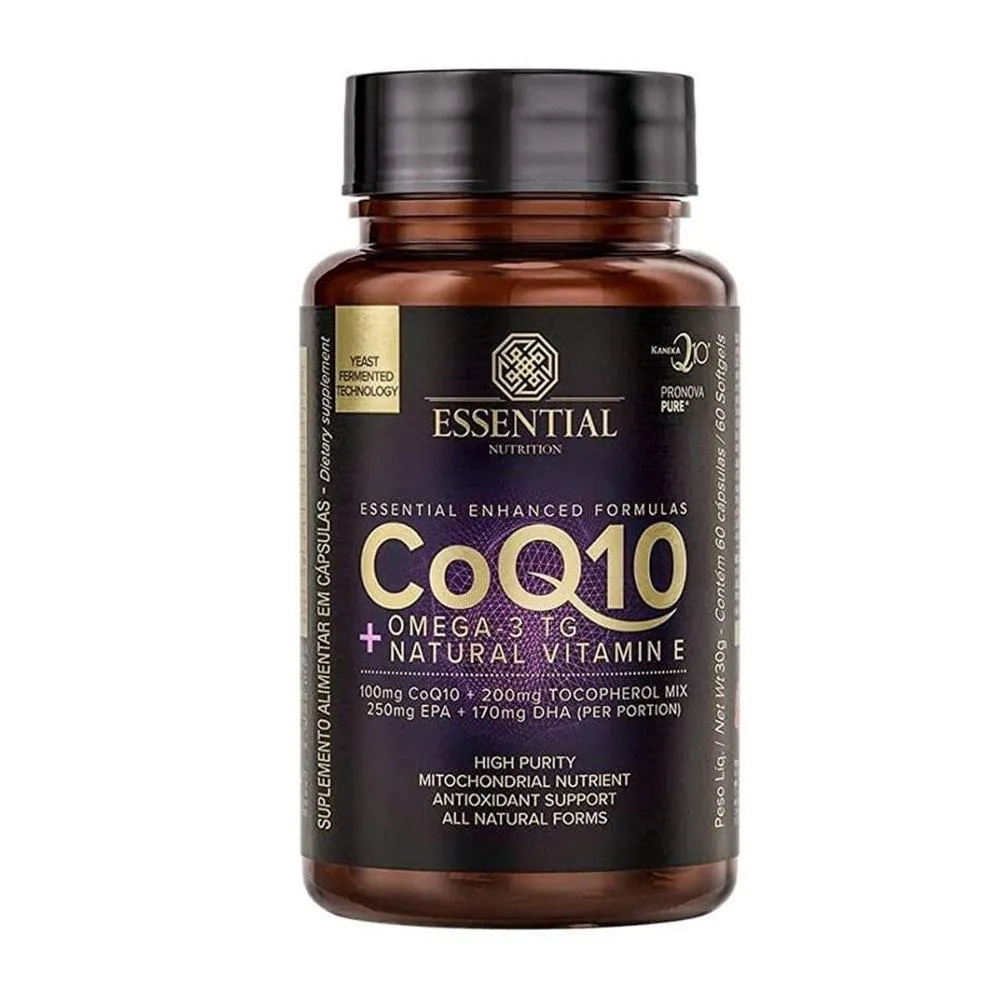 COENZIMA Q10 + OMEGA 3  ESSENTIAL NUTRITION 60 CáPSULAS