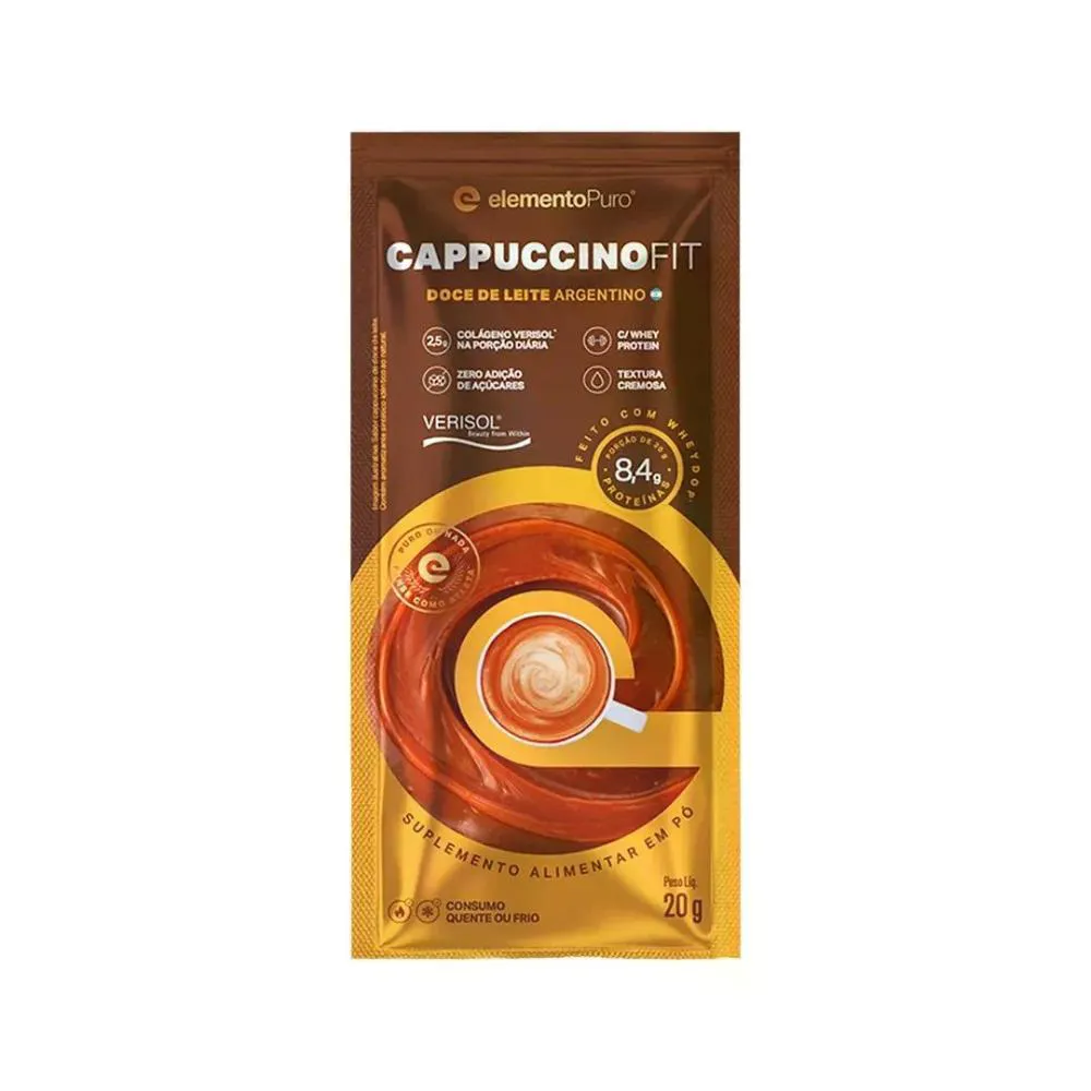 CAPPUCCINOFIT DOCE DE LEITE ELEMENTO PURO SACHê 20G