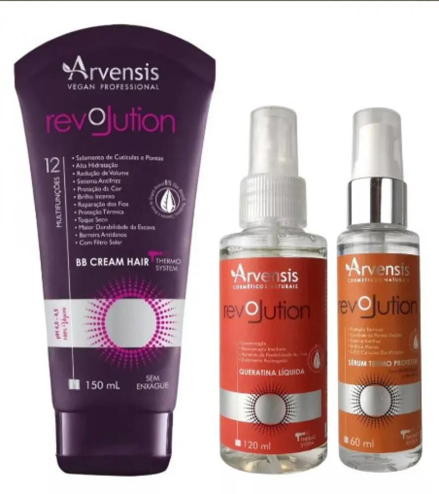 KIT ARVENSIS REVOLUTION BB CREAM HAIR + QUERATINA + SERUM