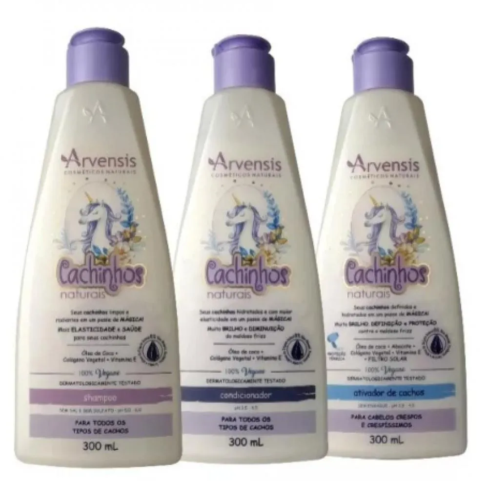 KIT SHAMPOO E CONDICIONADOR + ATIVADOR INFANTIL CRESPOS