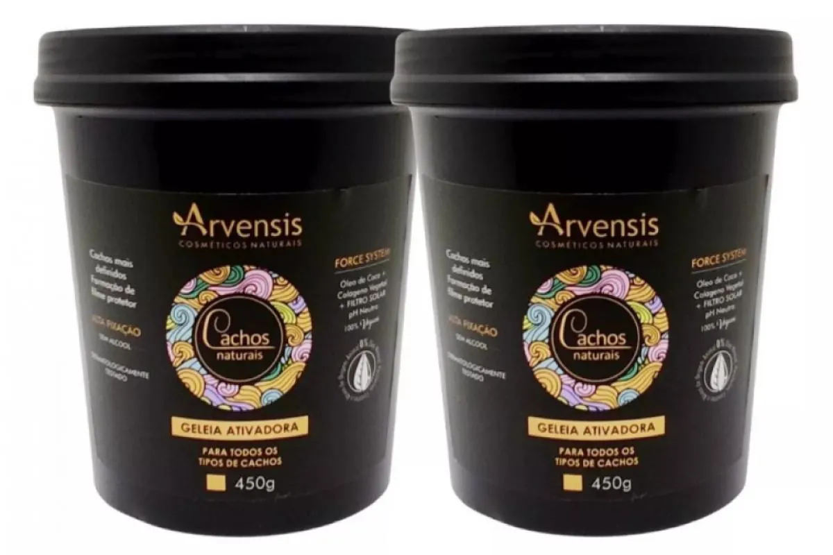 KIT ARVENSIS 2 GELEIA ATIVADORA DE CACHOS ALTA FIXAçãO 450G