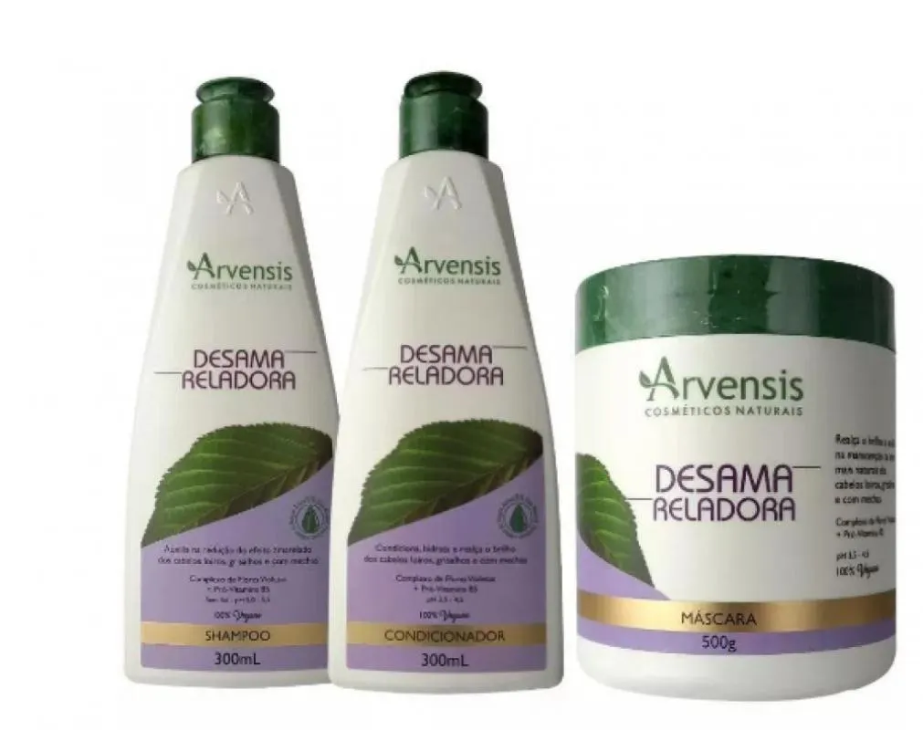 KIT ARVENSIS DESAMARELADOR SHAMPOO + CONDICIONADOR + MáSCARA 500G