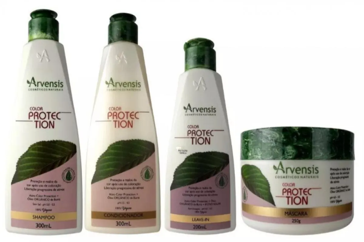 KIT COMPLETO COLOR PROTECTION ARVENSIS SHAMPOO CONDICIONADOR MáSCARA  LEAVE IN