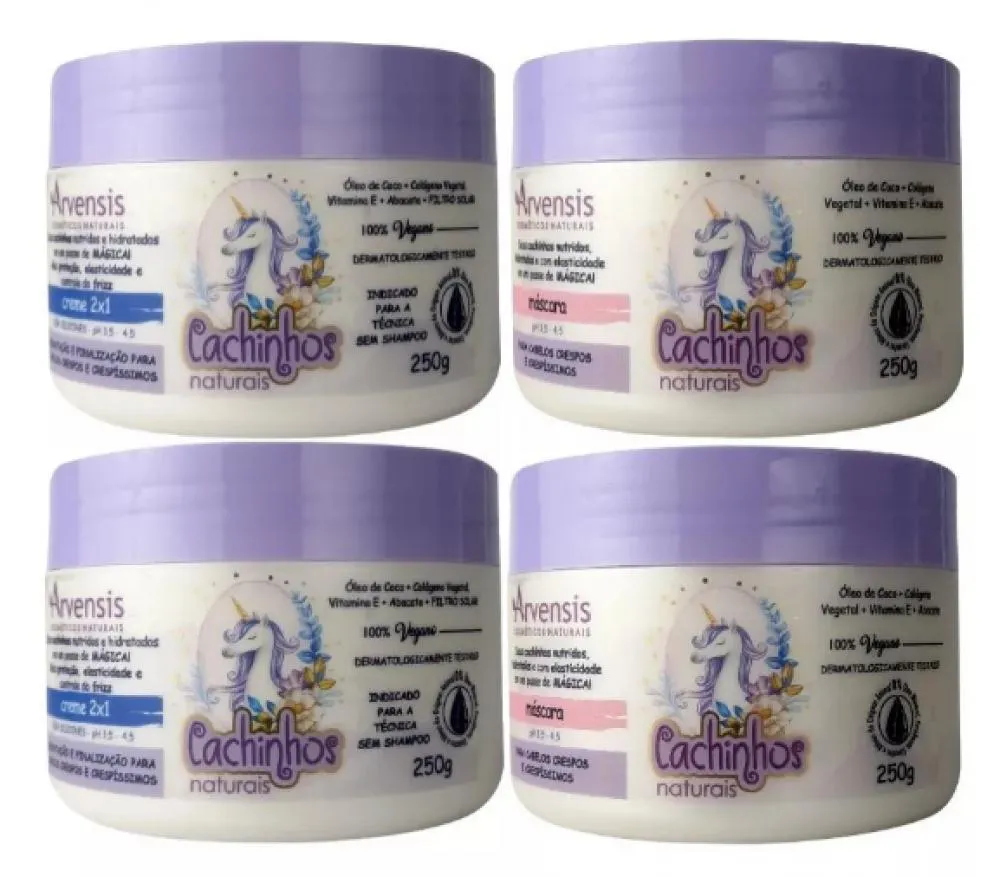 KIT ARVENSIS CACHINHOS 2 CREME 2X1 + 2 MáSCARA CRESPO