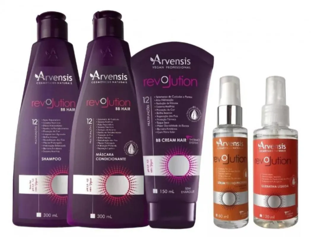 KIT ARVENSIS REVOLUTION SHAMPOO MASCARA BB CREAM QUERATINA SéRUM