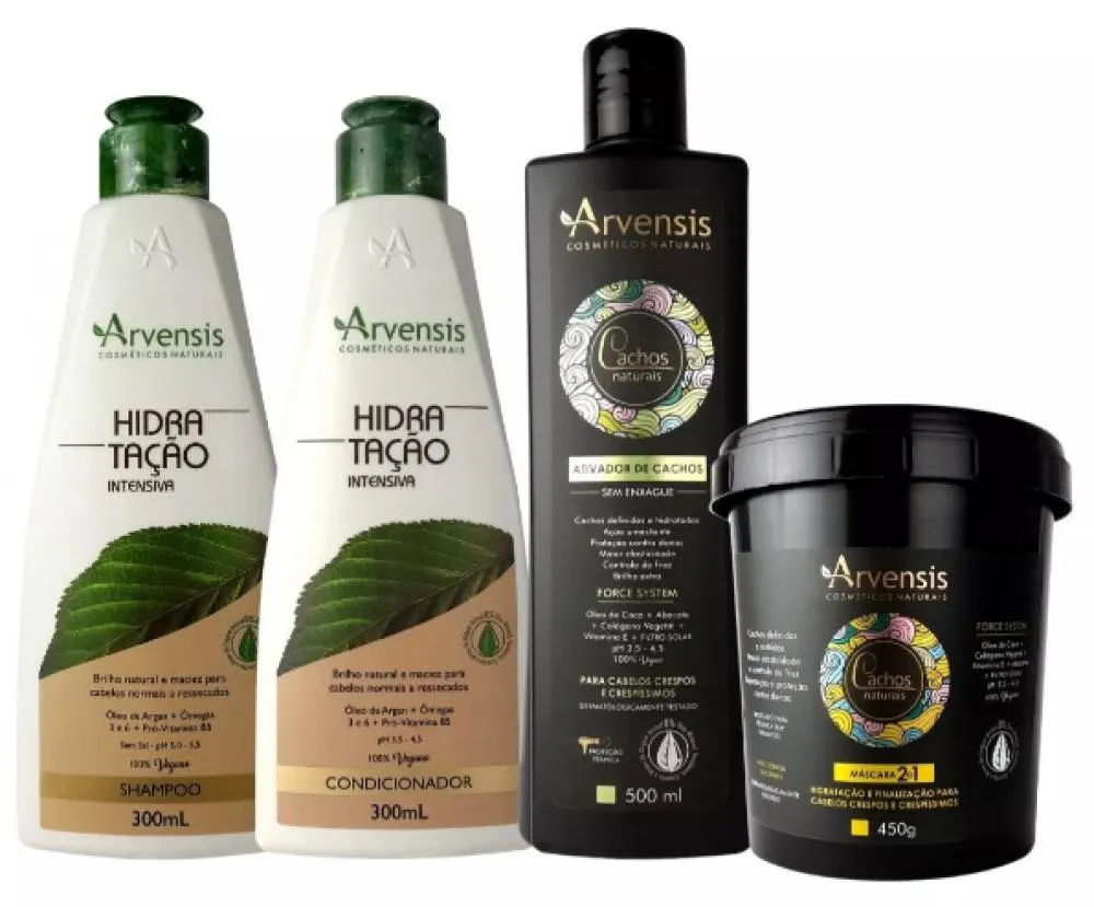 KIT ARVENSIS HIDRATAçãO + ATIVADOR CRESPO E MáSCARA 2X1