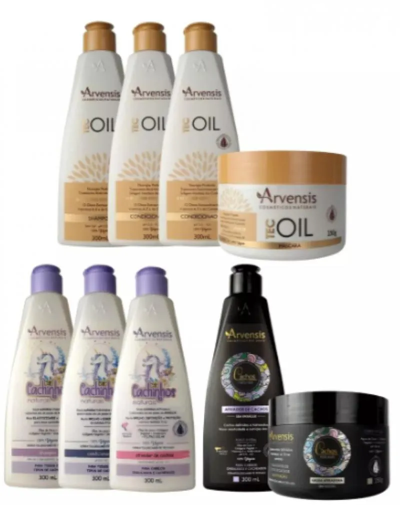 KIT ARVENSIS CACHOS CACHINHOS INFANTIL TEC OIL 9 ITENS