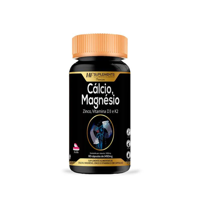 CALCIO MAGNESIO ZINCO VITAMINA D MDK2 1450MG 60CAPS HF SUPLEMENTS
