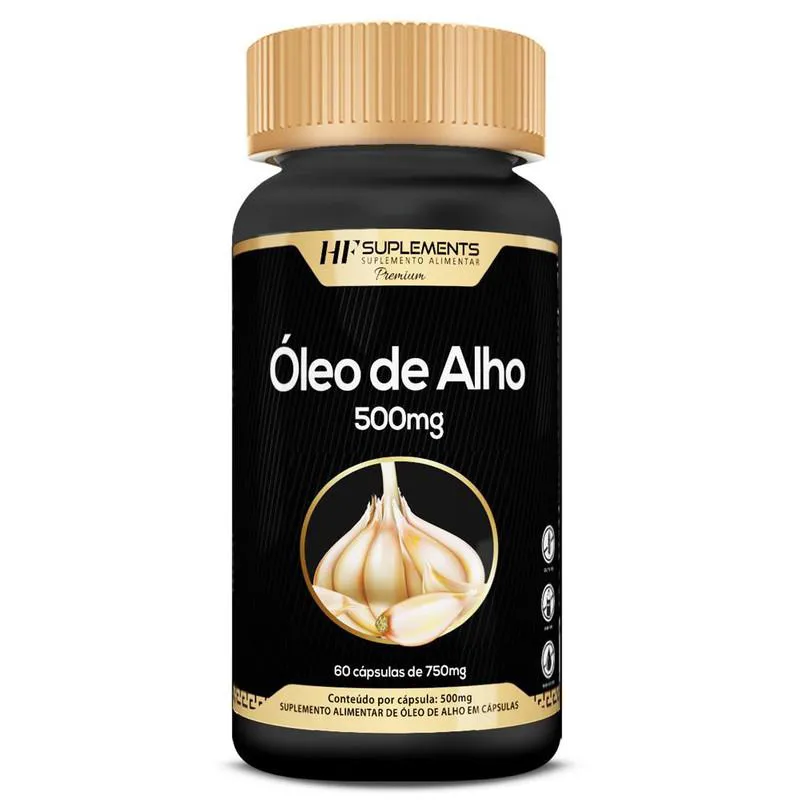 OLEO DE ALHO PREMIUM 500MG 60CAPS HF SUPLEMENTS