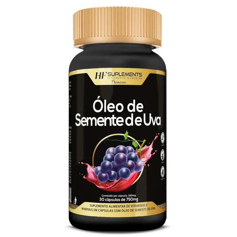 OLEO DE SEMENTE DE UVA 60CAPS PREMIUM HF SUPLEMENTS