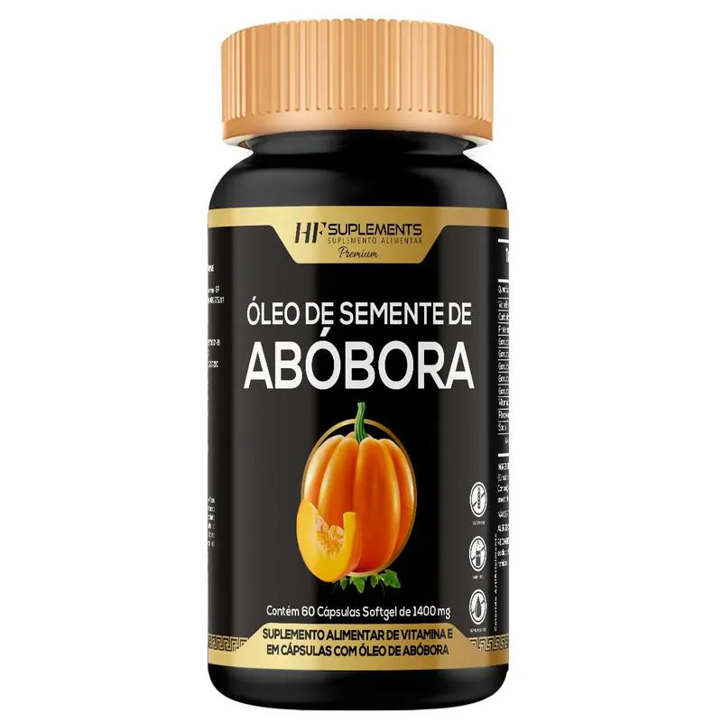 OLEO DE SEMENTE DE ABOBORA 1400MG 60CAPS HF SUPLEMENTS