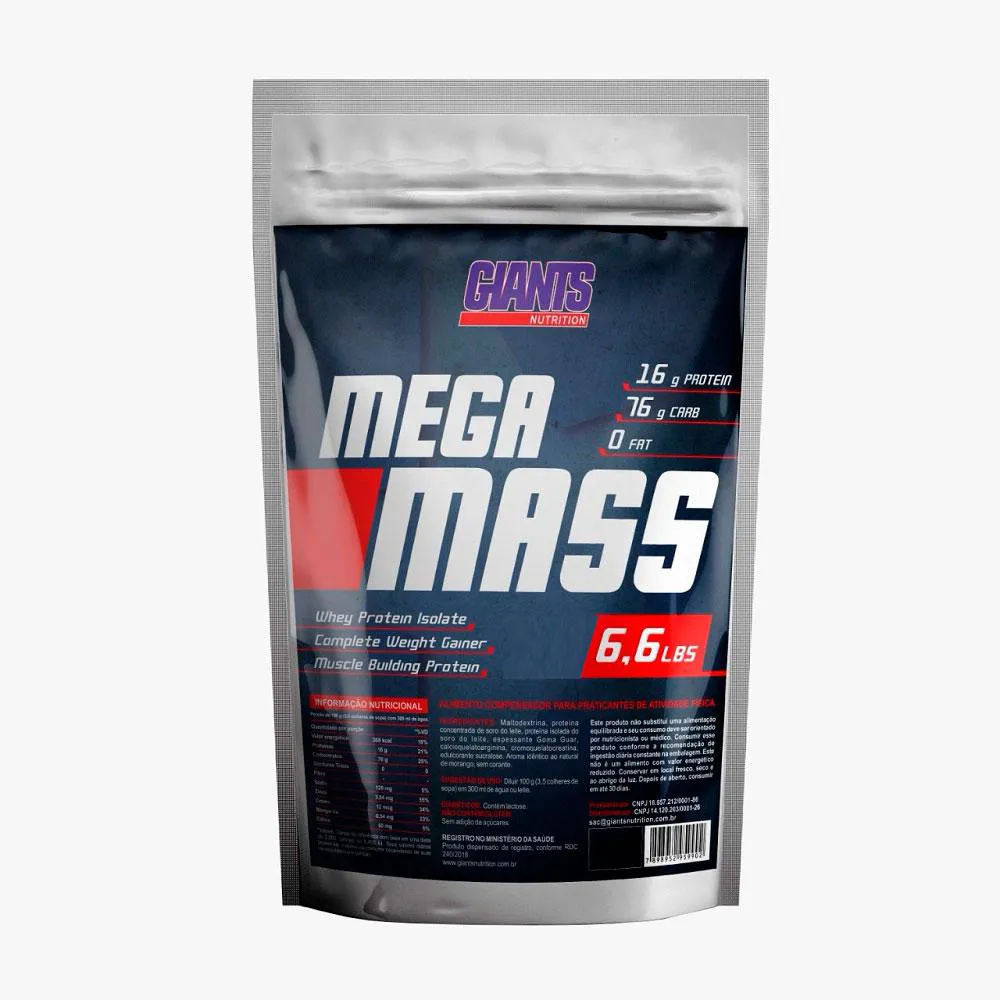 Hipercalórico Giants Nutrition Mega Mass Chocolate 3kg 