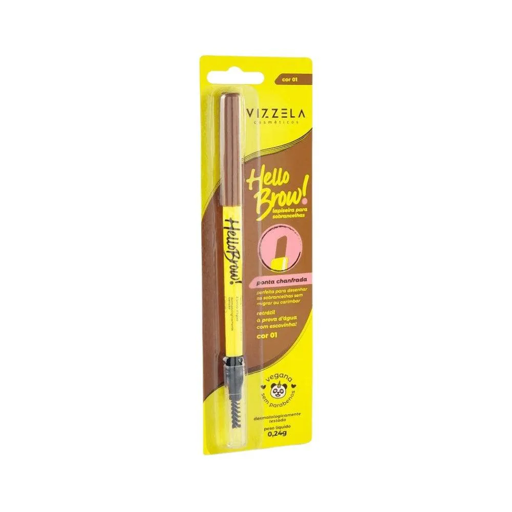 LAPISEIRA SOBRANCELHA VIZZELA HELLO BROW COR 01