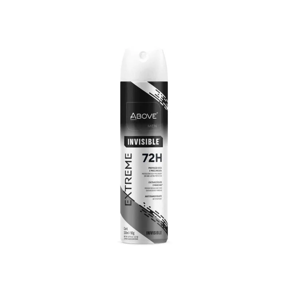 Desodorante Antitrasnpirante Aerosol Above Men Extreme Invisible 72h 150ml
