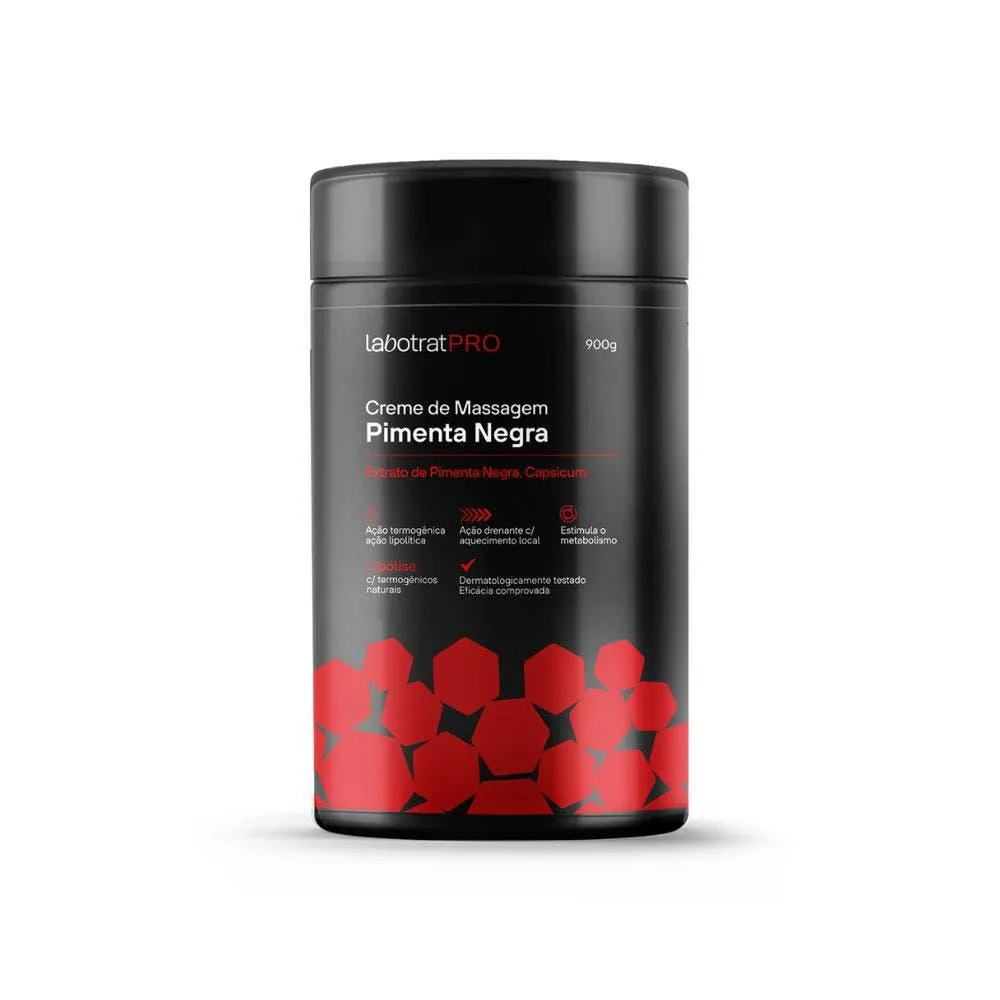 CREME DE MASSAGEM LABOTRAT PRO PIMENTA NEGRA 900GR