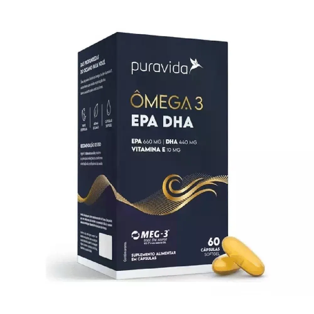 OMEGA 3 PURAVIDA EPA DHA 60 CáPSULAS