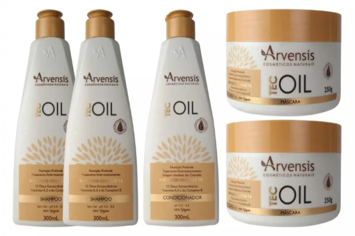 KIT ARVENSIS TEC OIL 2 SHAMPOO + 1 CONDICIONADOR + 2 MáSCARA