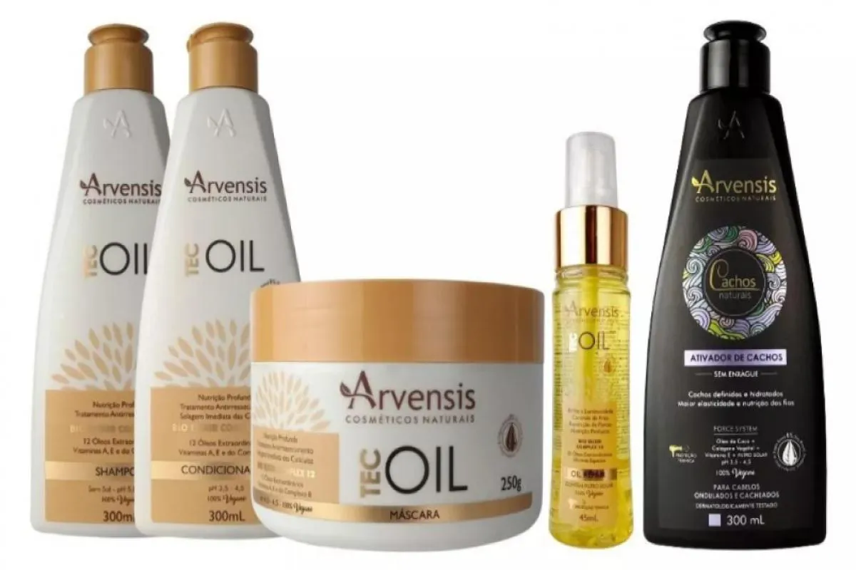 KIT SHAMPOO + CONDICIONADOR + MáSCARA + ÓLEO TEC OIL + ATIVADOR ARVENSIS
