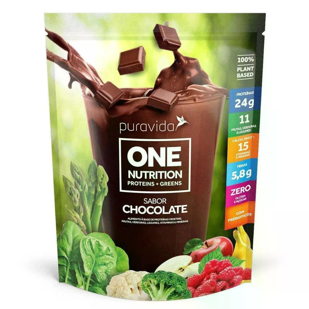 Suplemento Vegano Puravida One Nutrition Chocolate 900g