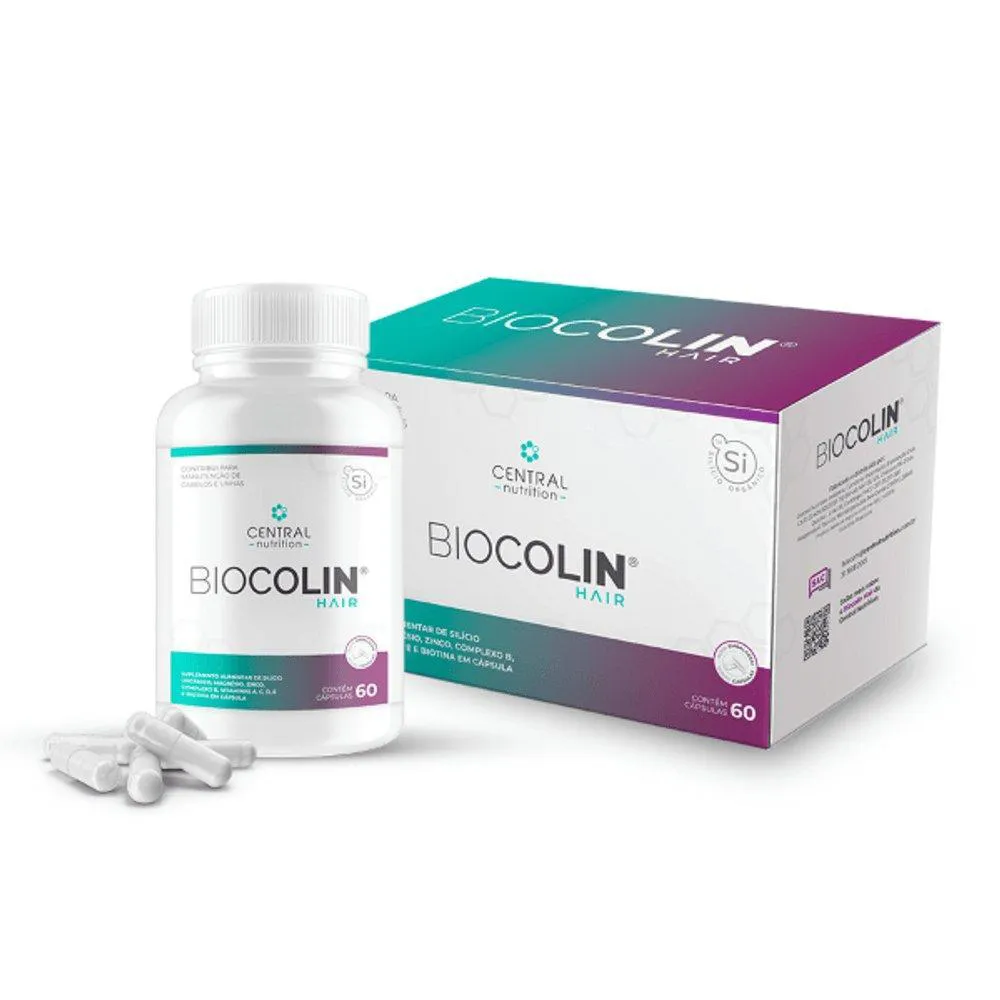 BIOCOLIN HAIR CENTRAL NUTRITION 500MG COM 60 CáPSULAS