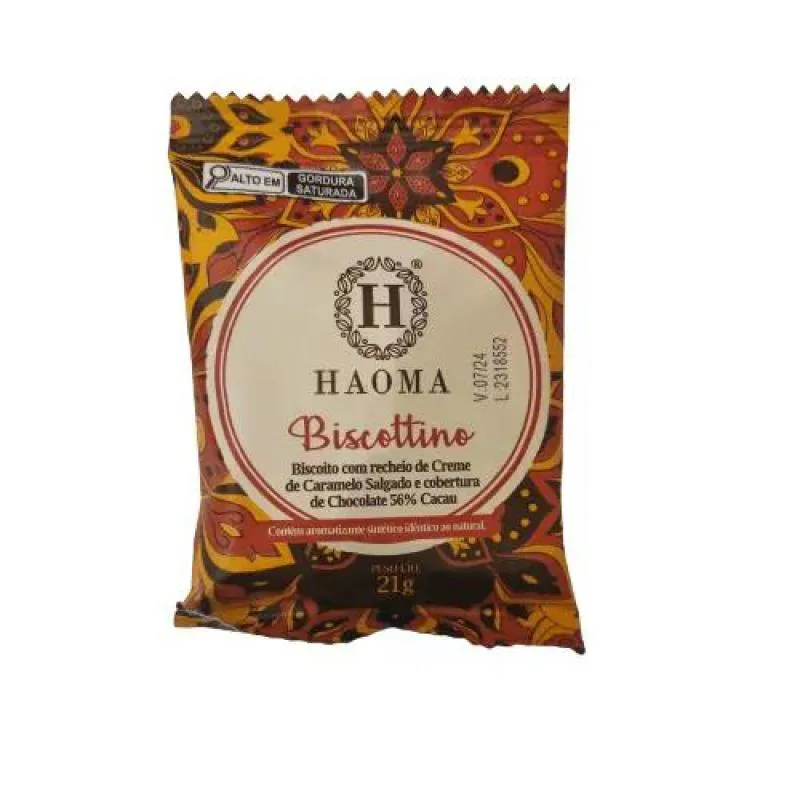 BISCOTTINO HAOMA 56% CACAU 16G