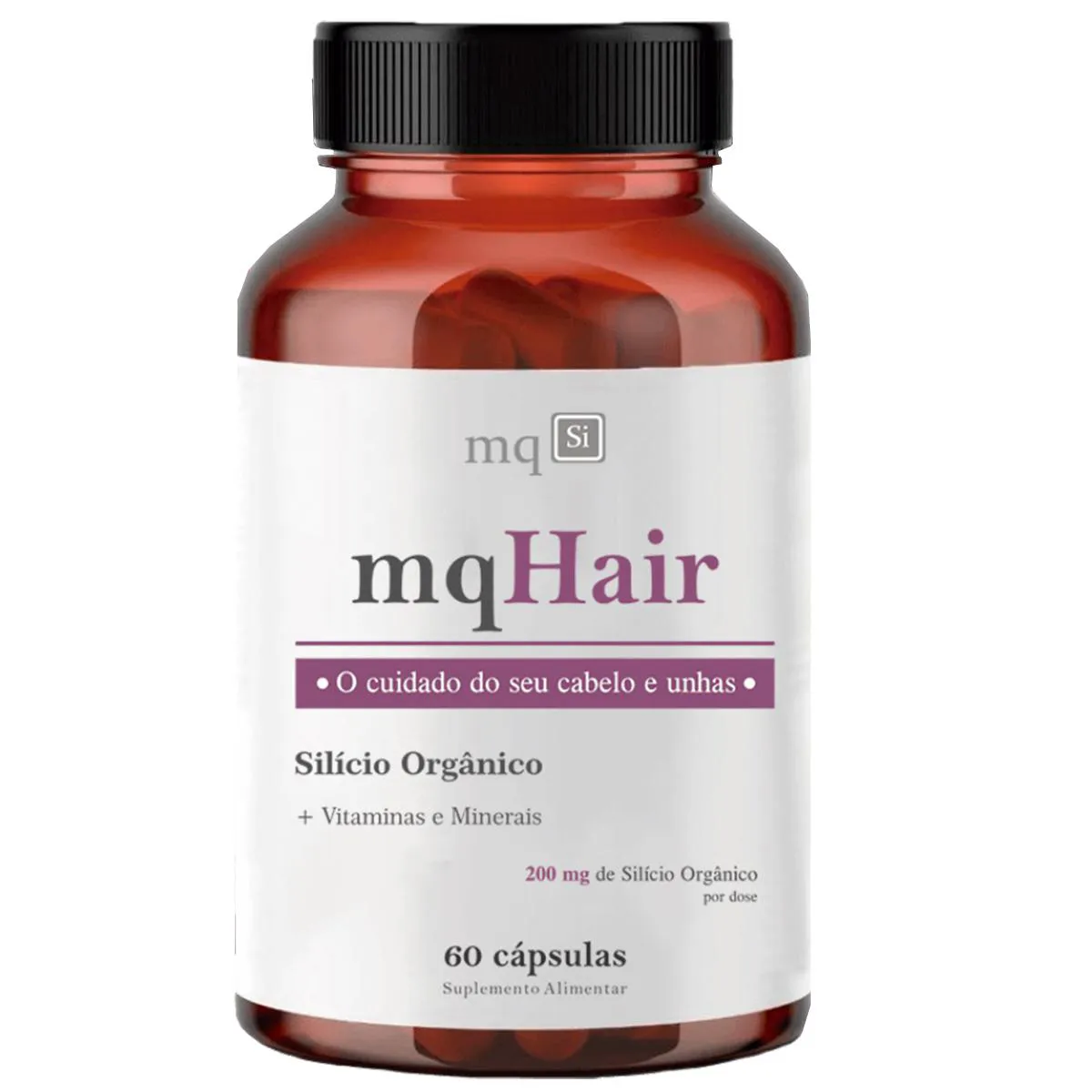 MQHAIR SILíCIO ORGâNICO 60 CáPSULAS