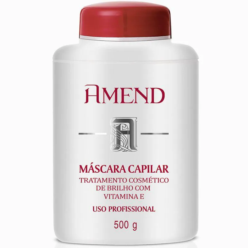 MáSCARA CAPILAR BRILHO COM VITAMINA E 500G - AMEND