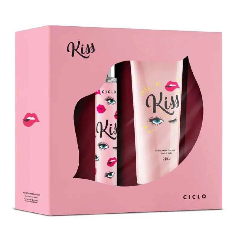 Kit Kiss Ciclo Feminino Loção Hidratante 240ml + Deo Colônia 30ml 