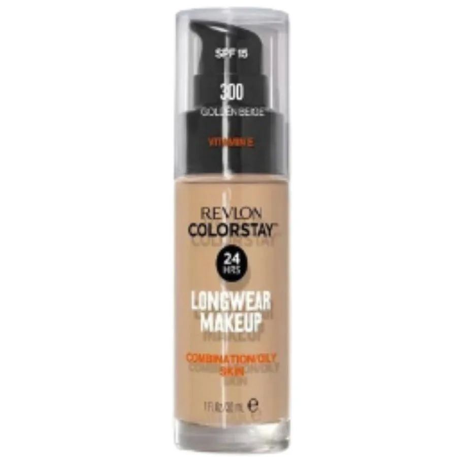 BASE LíQUIDA COLORSTAY PUMP PELE OLEOSA GOLDEN BEIGE Nº 300 30ml