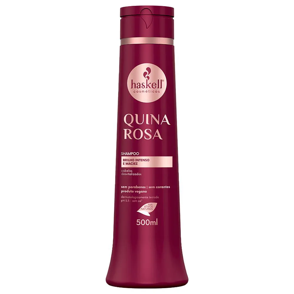 Shampoo Haskell Quina Rosa Brilho 500ml