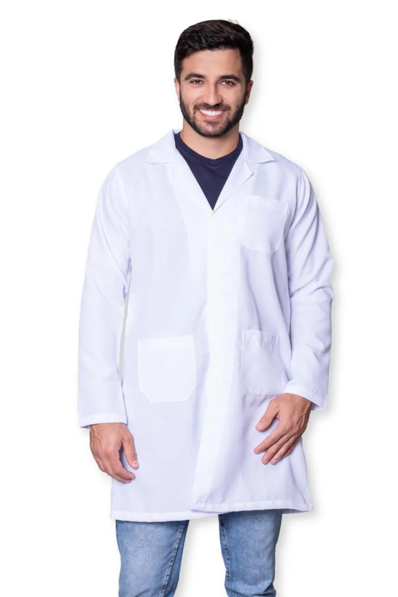 JALECO MASCULINO ANNA ROSA 1703 - OXFORD BRANCO TRADICIONAL LONGO MANGA LONGA PP