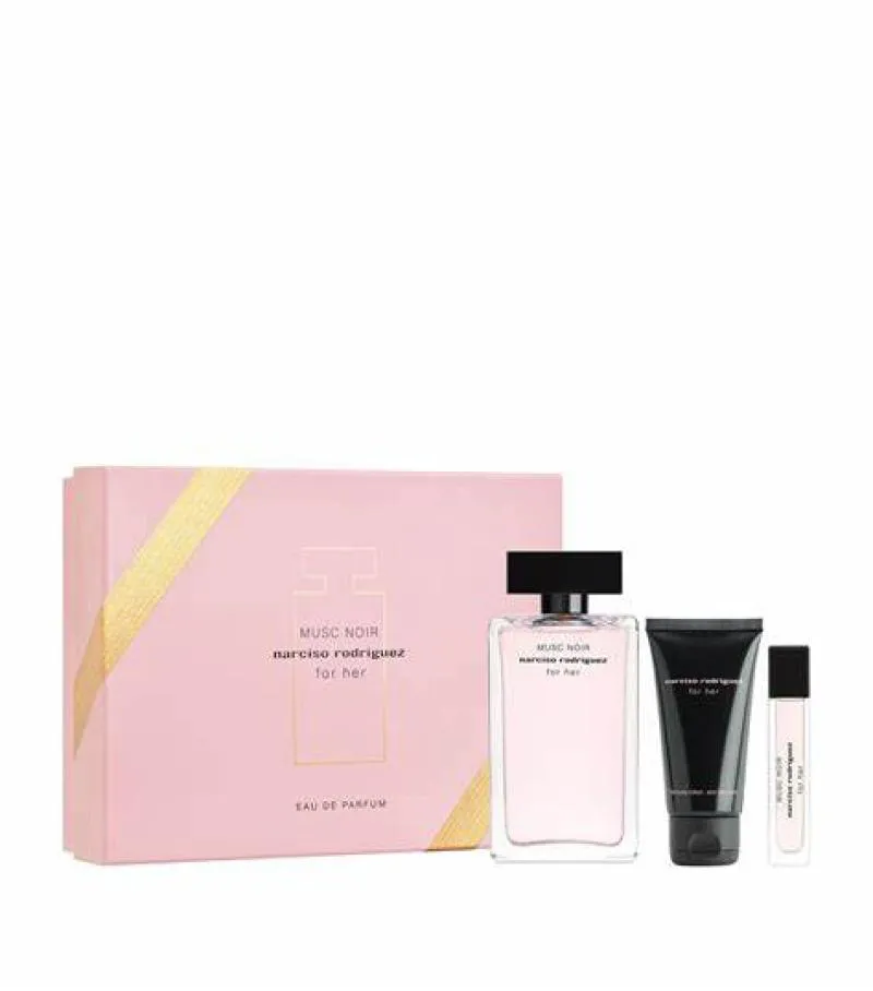NARCISO RODRIGUEZ MUSC NOIR EAU DE PARFUM FOR HER 100ML + EDP 10ML + BODY LOTION 50ML