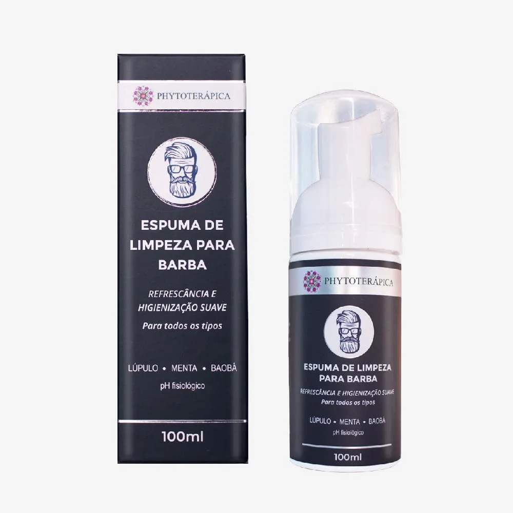 Espuma de Limpeza Para Barba - Refrescância e Higienização Suave, Limpa e Higieniza - 100ml