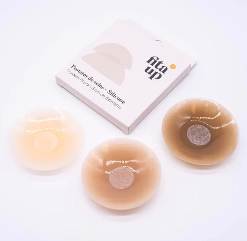 Protetor de Mamilo de Silicone Ultra-fino Caramelo - Fita Up
