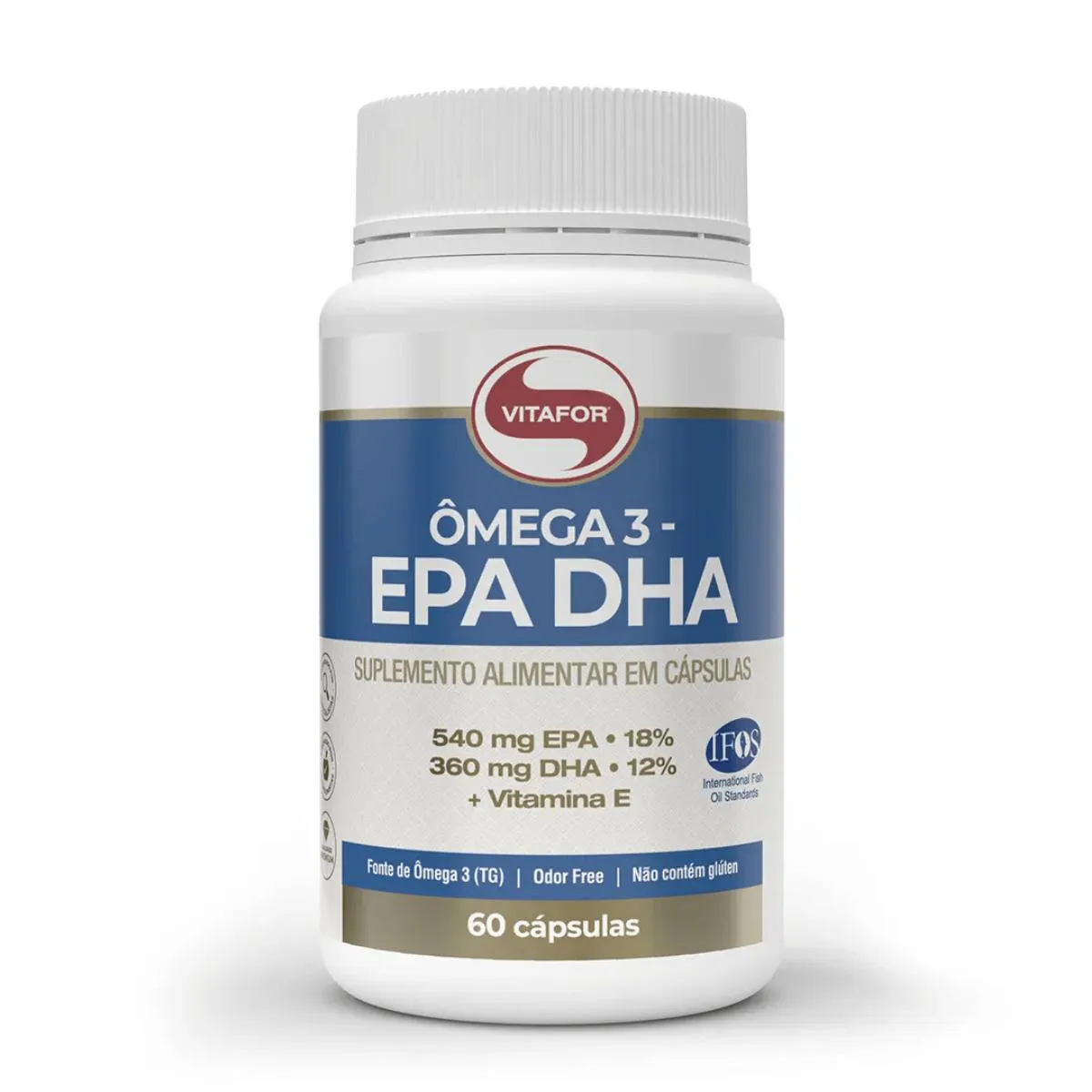 ÔMEGA 3 DHA 540MG EPA 360MG  VITAMINA E 60 CAPS VITAFOR