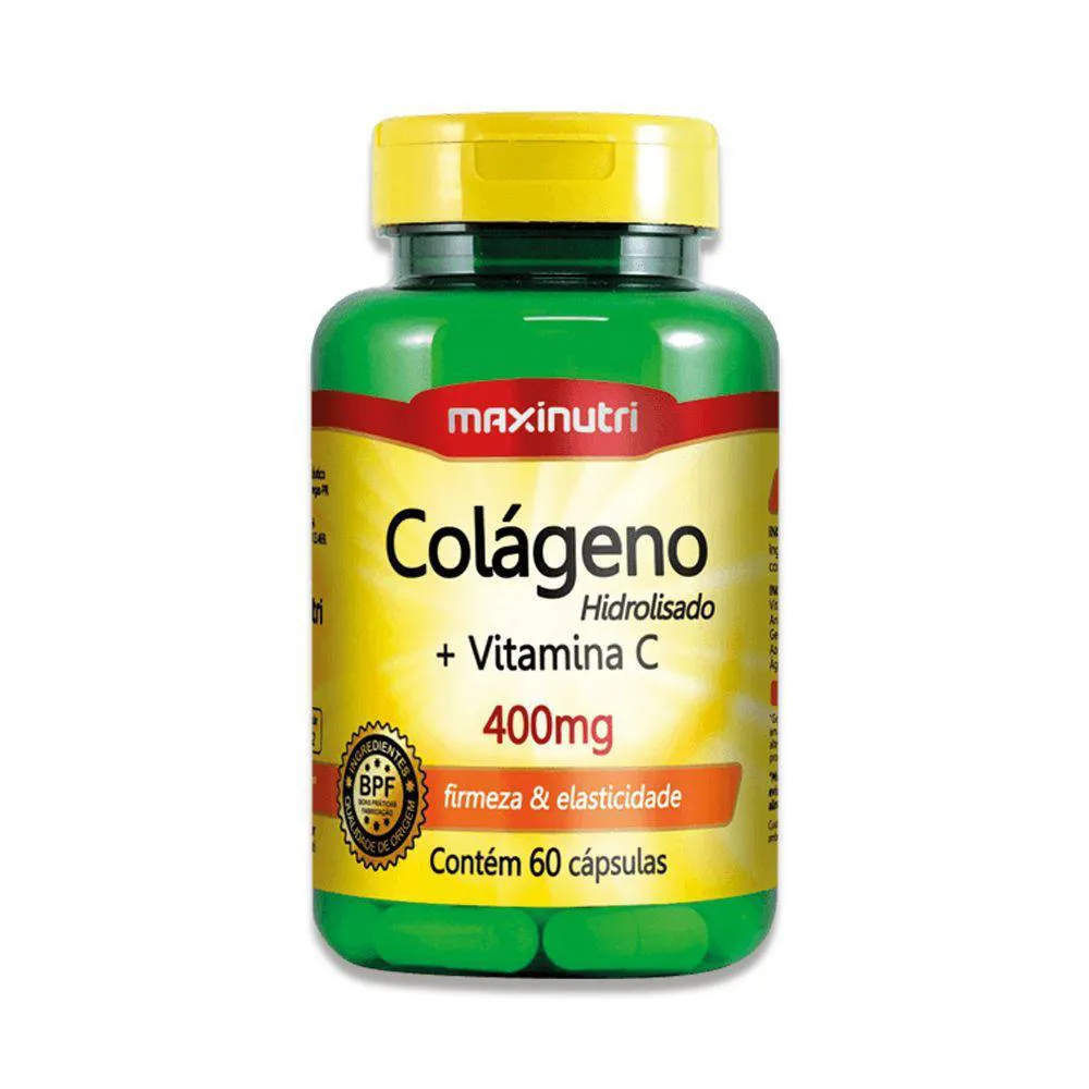 COLáGENO HIDROLISADO + VITAMINA C 400MG 60 CáPS - MAXINUTRI
