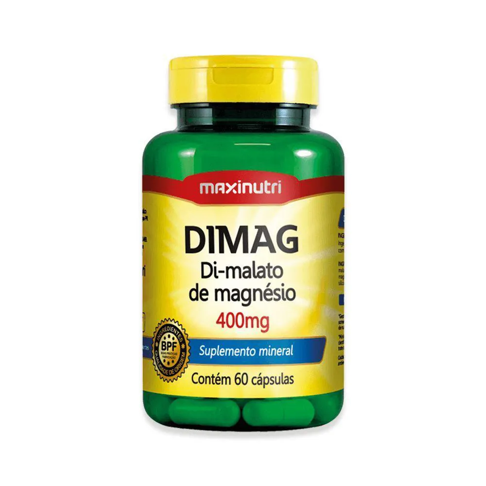 DIMAG DI-MALATO DE MAGNéSIO 60 CáPSULAS - MAXINUTRI