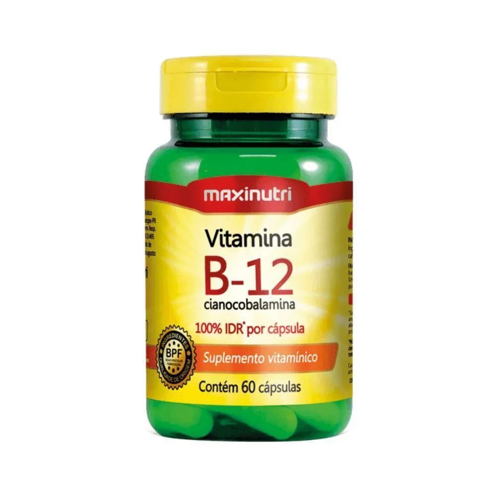 VITAMINA B-12 COM 60 CáPSULAS MAXINUTRI