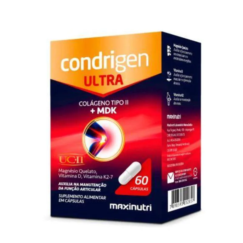 CONDRIGEN ULTRA COLáGENO TIPO 2 + MDK 60 CáPSULAS MAXINUTRI