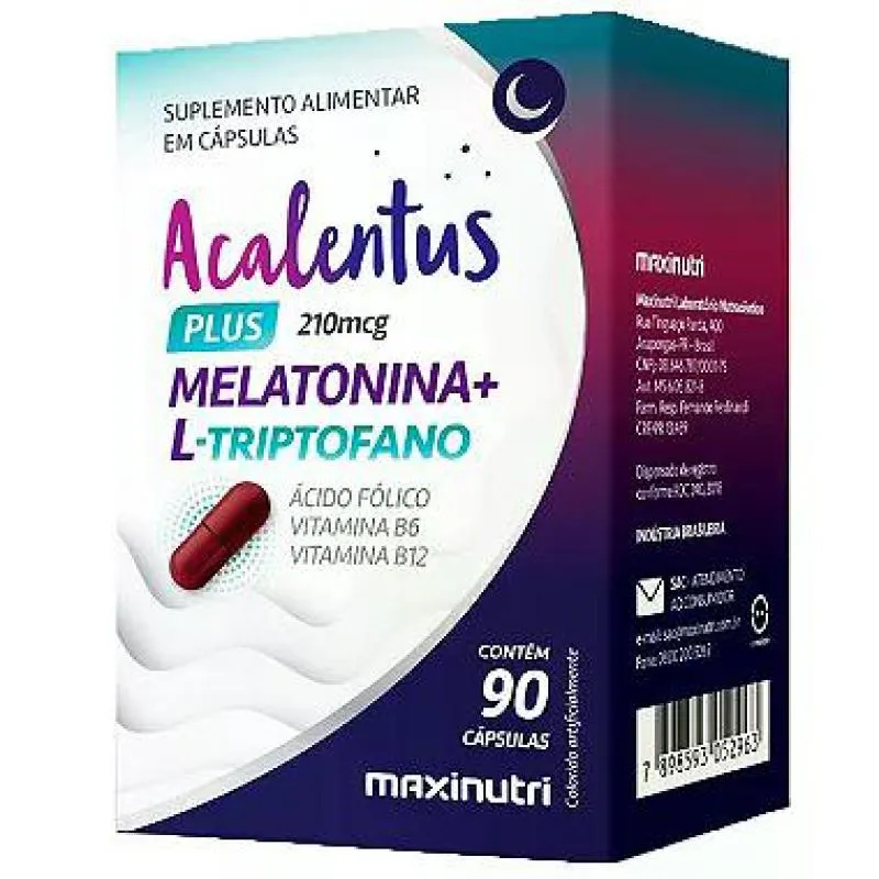 ACALENTUS PLUS MELATONINA+L-TRIPTOFANO 90 CAPS MAXINUTRI