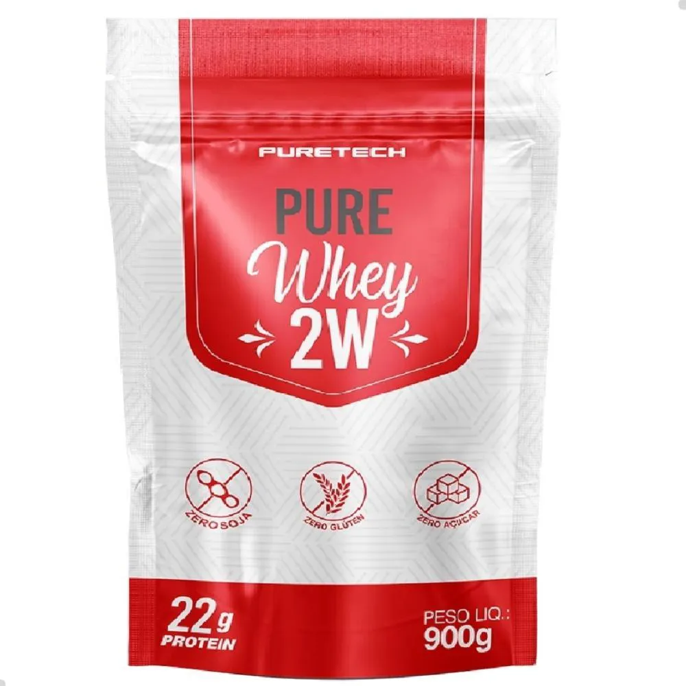 WHEY PROTEIN PURE 2W REFIL 900G PURETECH Baunilha