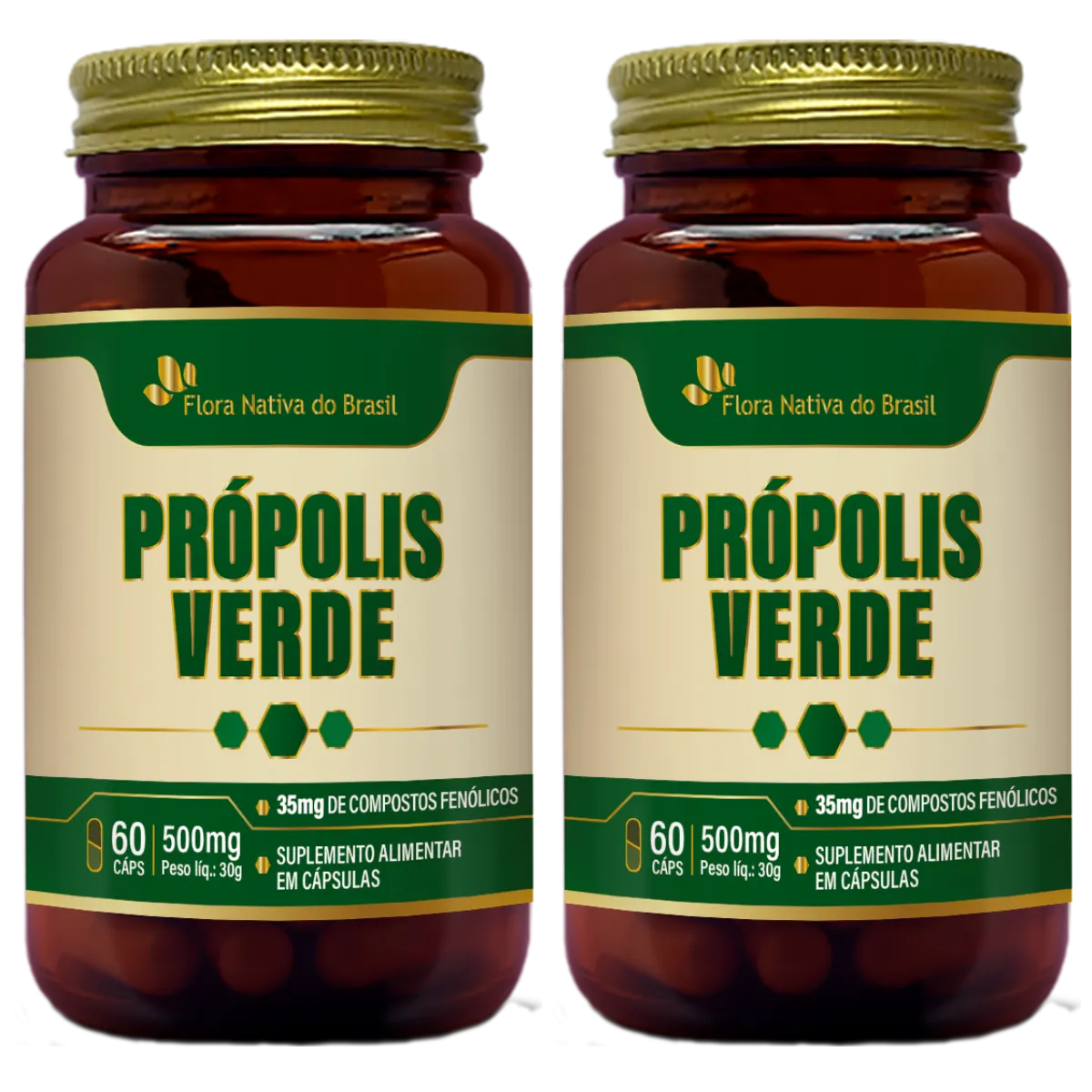 PRóPOLIS VERDE 2 X 60 CáPSULAS - FLORA NATIVA